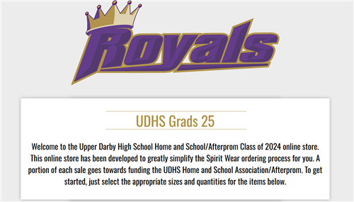 Click to order Graduation Banners/Spirit Wear